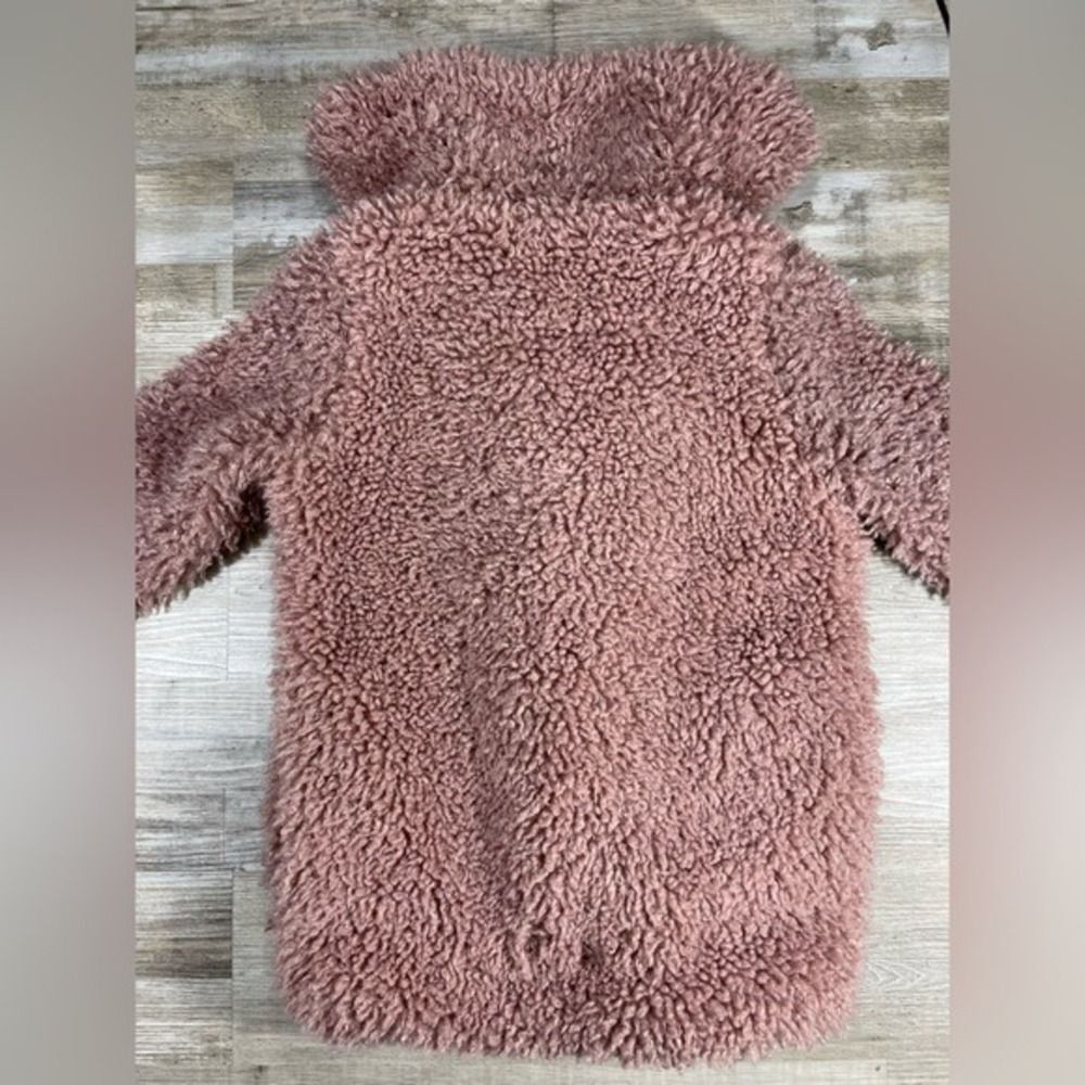 Teddy Faux sheep fur Coat Women S/M Pink Shaggy Jacket - Picture 11 of 16